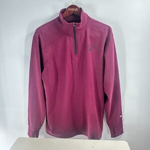 Champion Authentic Athleticwear 1/4‎ Zip Pullover Sweatshirt Burgundy Size L